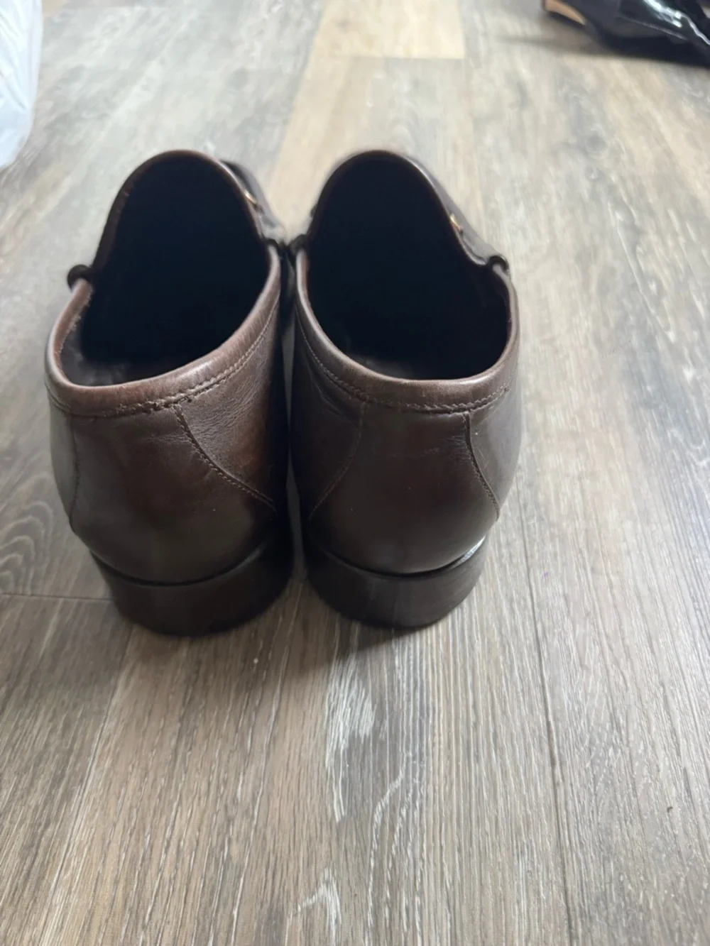 Gucci Dark Brown Leather Horsebit Loafers - Picture 2 of 6